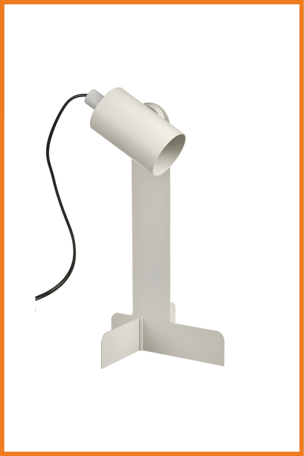 Table Lamp Wired Moving Head 8,5W Plastic Lampshade Study Reading Night 29 cm Beige