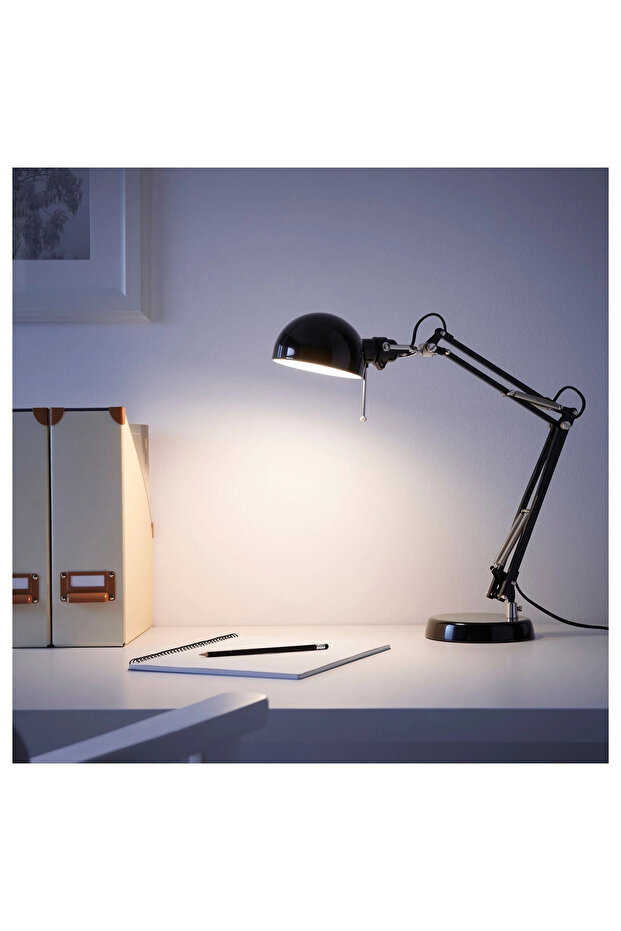 FORSÅ siyah 35 cm çalışma lambası - 2