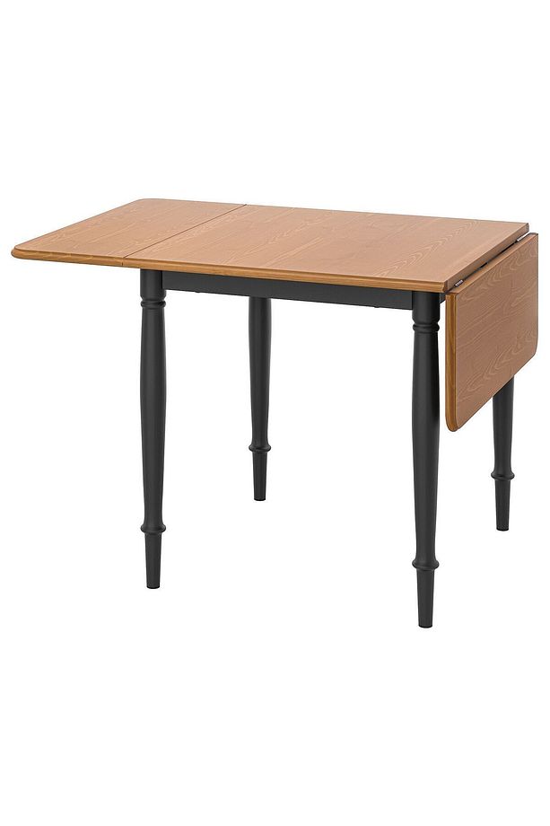 DANDERYD katlanır mutfak masası, çam kaplama-siyah, 2-4 kişilik, katlanabilir, 74/134x80 cm - 1