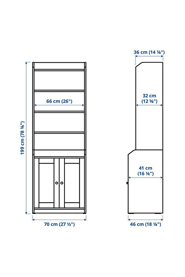 dolap, gri, 70x199 cm - 8