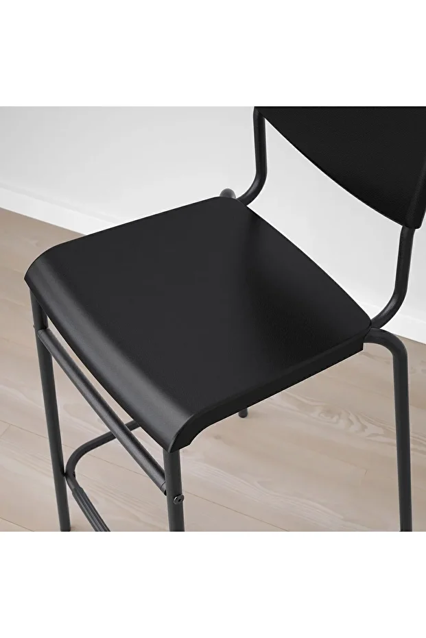 Modern AKDENİZ STIG siyah 63 cm modern bar sandalyesi Kumaş yok 1 Yıl Bar Sandalyesi Siyah Metal 90 - 5
