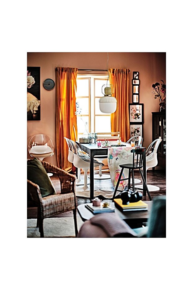 Şeffaf Gövdeli Dönen Sandalye - 3