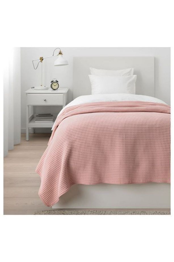 Tek Kişilik Yatak Örtüsü, Pembe 150x250 Cm %100 Pamuk Yatak Örtüsü - 3