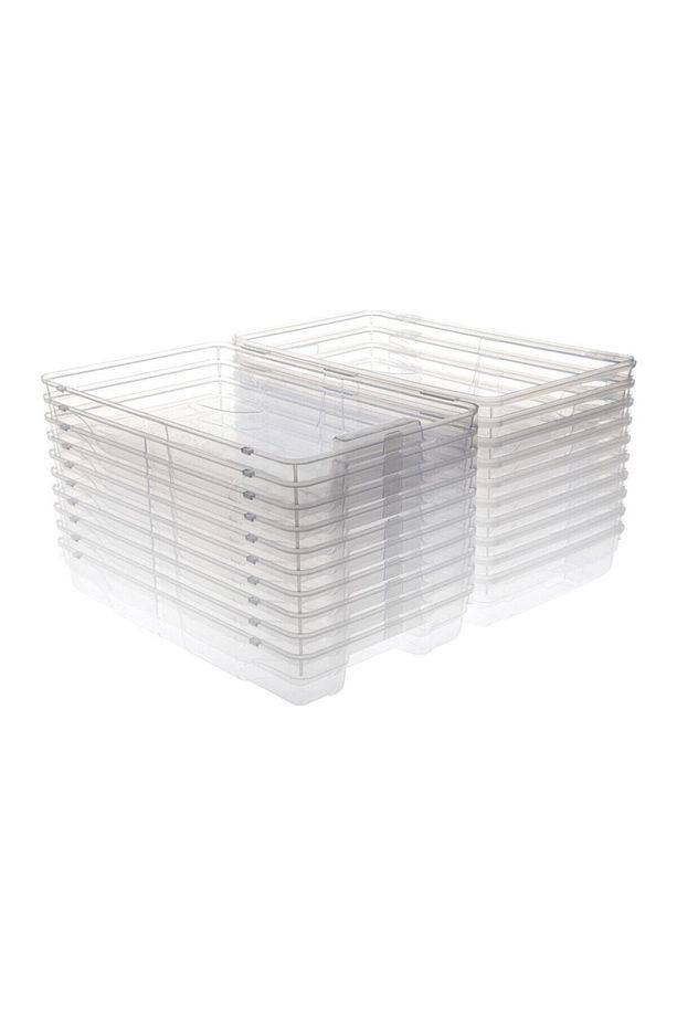 Bafhome Şeffaf Kadın Ayakkabı Kutusu 10 Lu Paket - 1