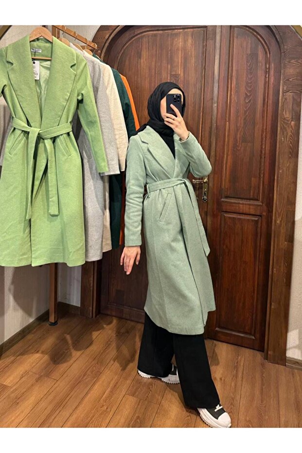 Zena Long Cashmere Coat Tns-4116