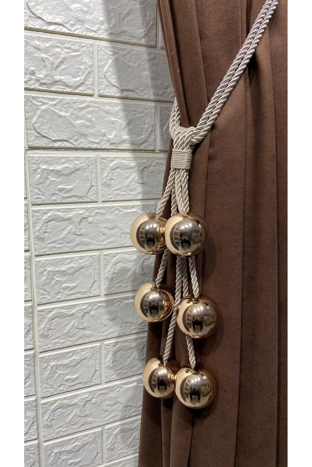 Curtain Accessory Metal 6 Ball Luxury Bracket 1 Piece Attached to Cornice