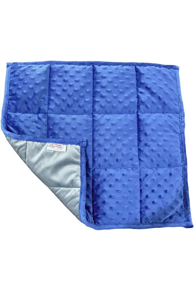 Weighted Lap Pad for Kids 3Lbs Weighted Lap Blanket for Home/School 56x48cm Blue/Grey