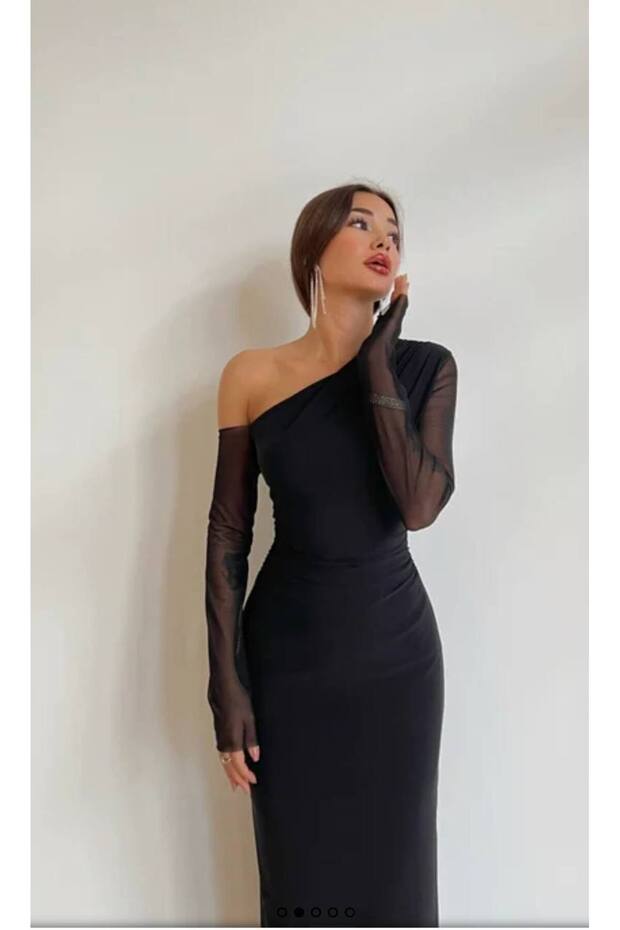 Midi Tül Elbise - 3