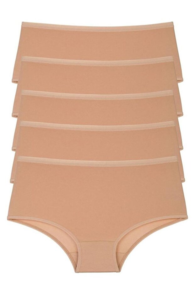 Women's Panties 5 Pack High Waist Cotton Lycra Skin