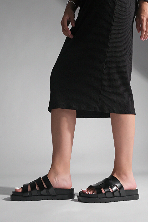 Női napi papucs Vetka fekete - 4