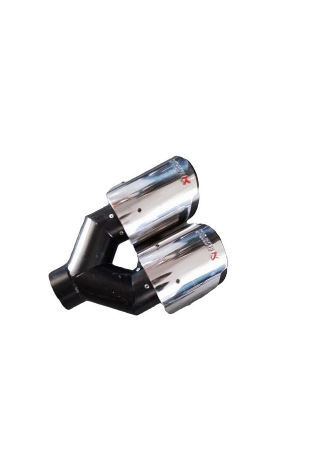 90 Mm. Dışı Tam Krom Sol Çift Çıkış Akrapovic Egzoz Ucu Eksoz - 2