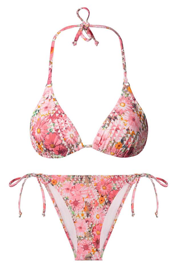 طقم بيكيني بقصة مثلثة من Torcy بنمط تدفق - 6