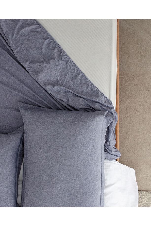 Meleni Tek Kişilik Comforter Set - İndigo - 5