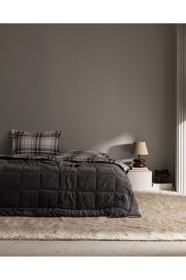 Beth Çift Kişilik Wellsoft Comforter Set - Antrasit - 1