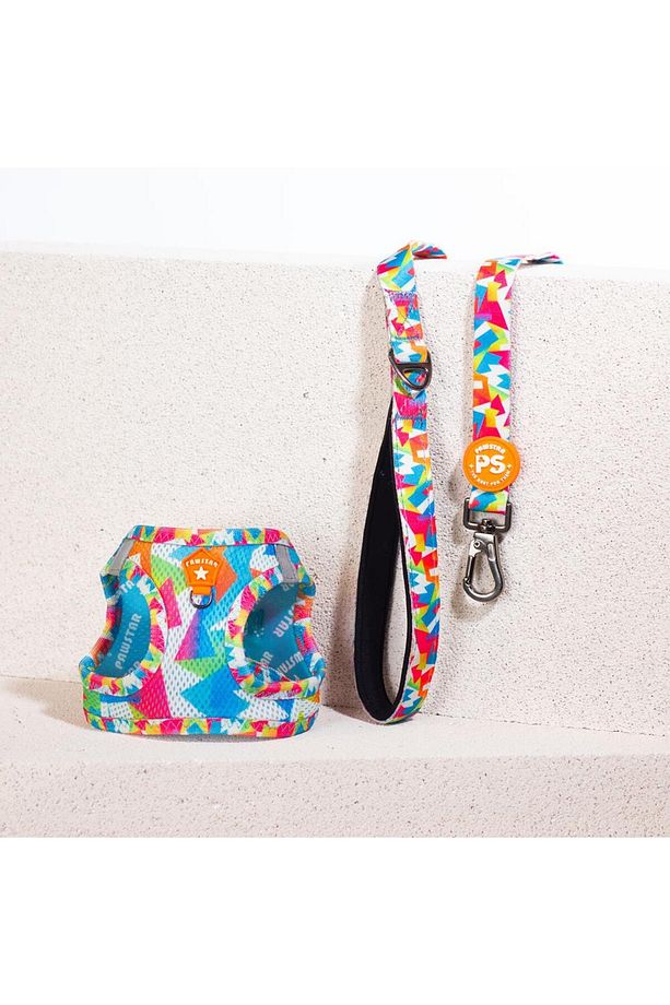 Mosaic Leash & Air-Mesh Kedi Köpek Tasma ve Gezdirme Kayışı Seti Tasma Seti - 2