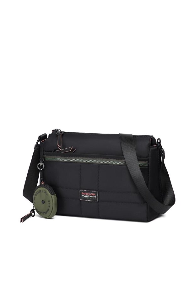 21K Barcelona Women's Messenger Bag - Custom Fabric, Cross Strap, 3259
