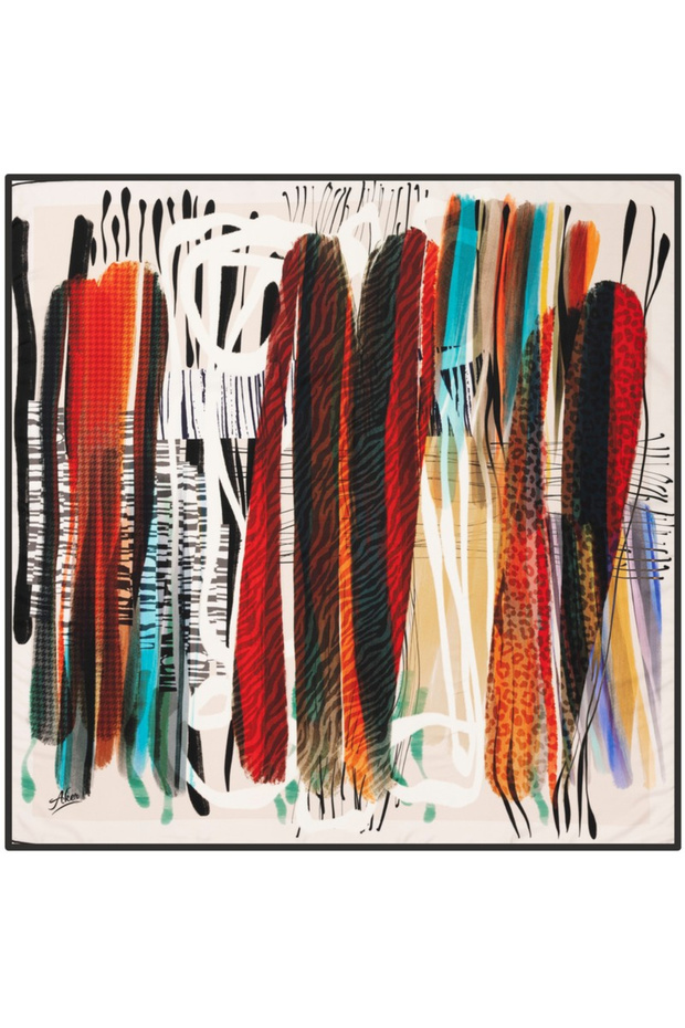 90X90 Aker Polyester Tivil Scarf - 1