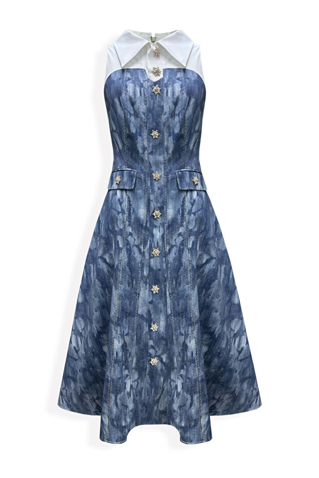 Fallon Midi Elbise - 1