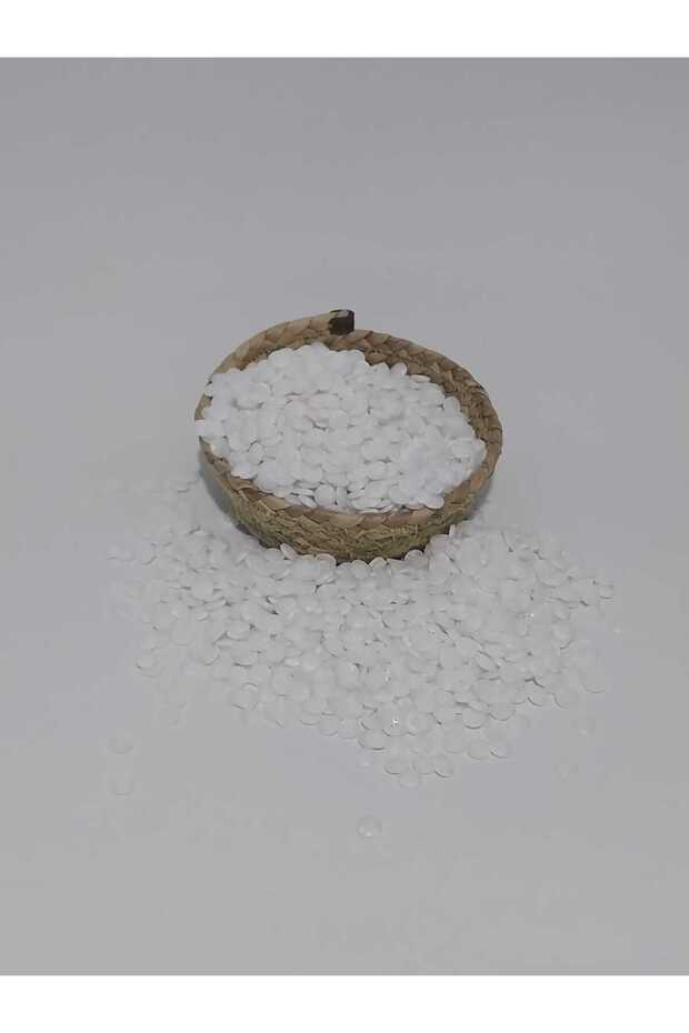 أزرار بوليستر منقوشة باللون الأبيض الفاتح قطر 1 سم 50 قطعة. - 1