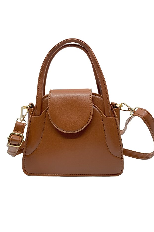 Daily Minimal Cover Women's Single Compartment Mini Hand & Shoulder Bag Brown