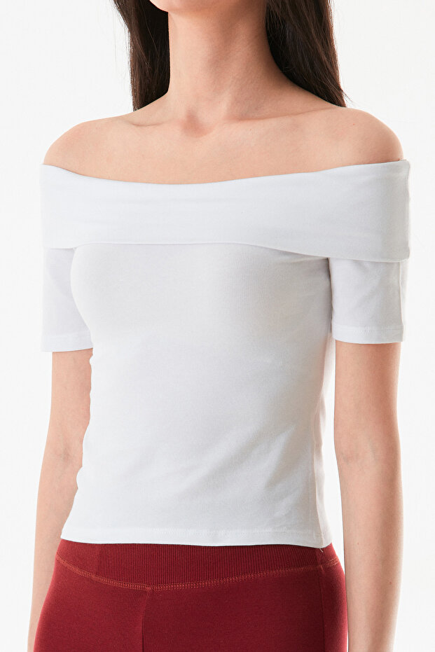 Basic Madonna Yaka Bluz - 7