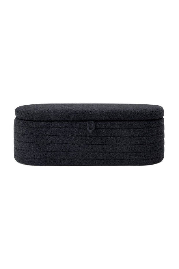Sidney Siyah Sandıklı Xlarge Puf Bench - 2