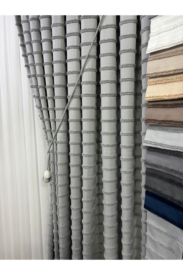 Fon perde açık gri - 3