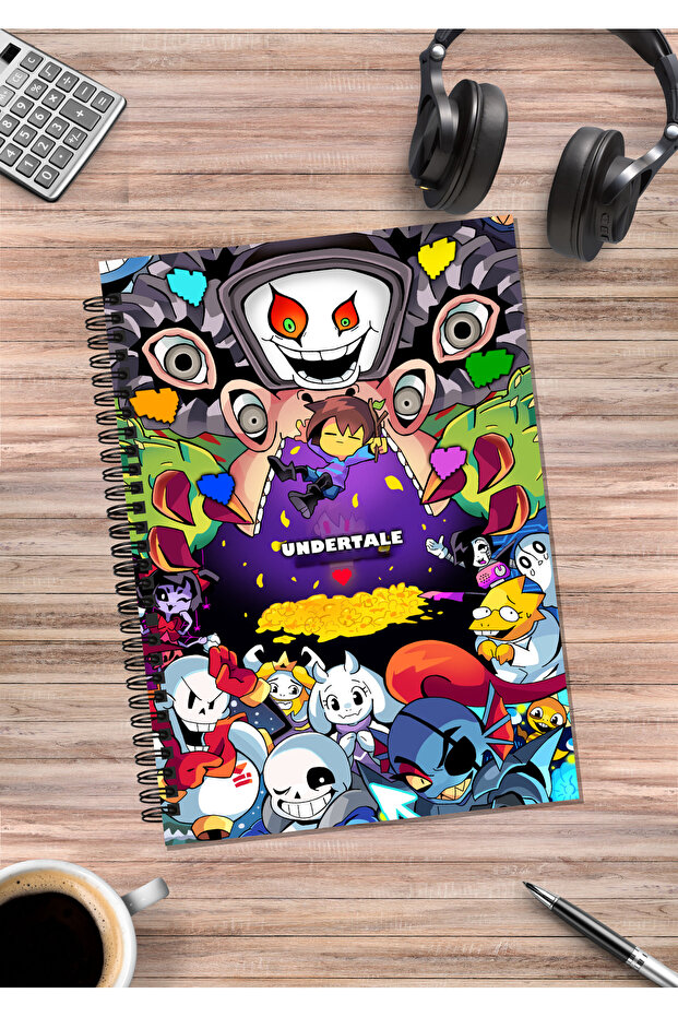 Undertale Frisk Sans Anime Spiral Notebook A5 (50 Sheets)