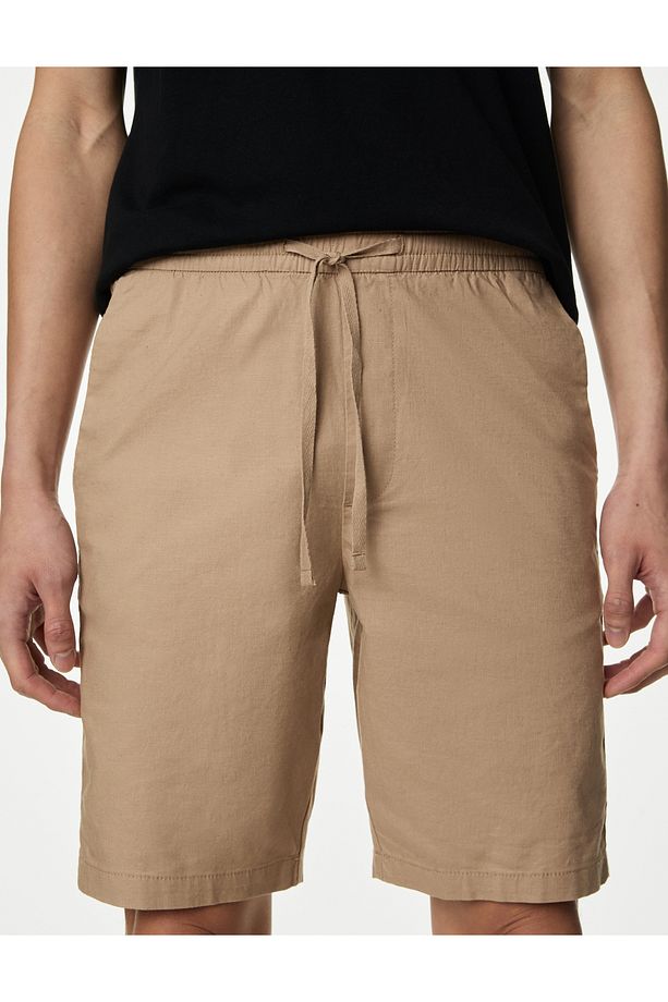 Regular Fit Keten Şort - 2