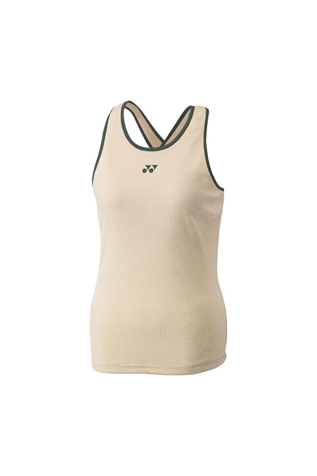 Beige women's sports bra with support 20757