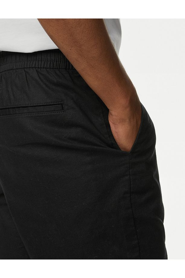 Regular Fit Keten Şort - 3