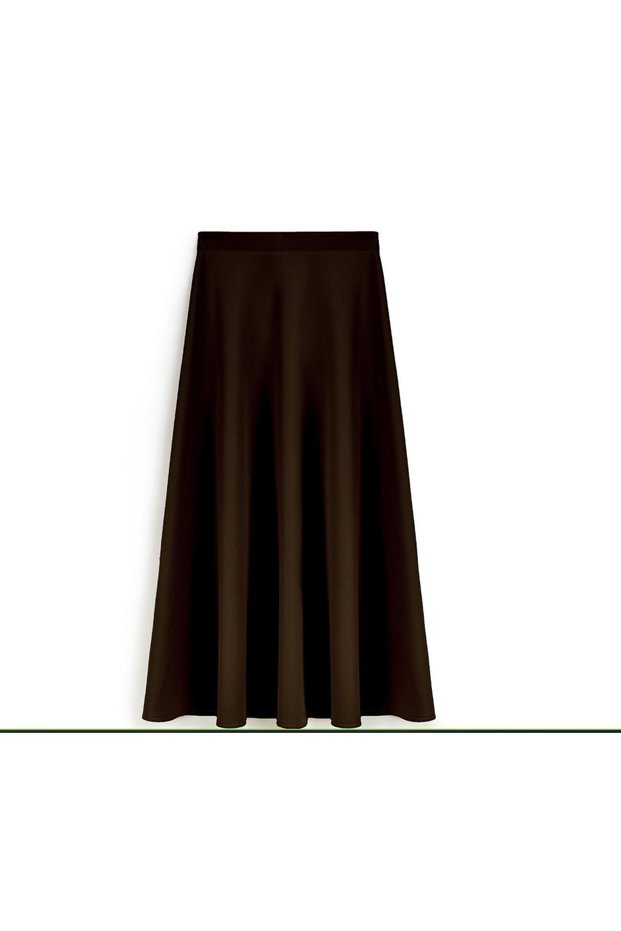 Women's Puff Scuba Hijab Flared Skirt