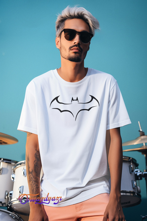 Bat Printed Oversize T-Shirt