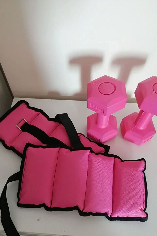 El Ayak Ağırlığı & Dambıl Ağırlık Seti, 1 Kg x 2 Adet El Ayak Bilek Ağırlığı ve 1 Kg x 2 Adet Dambıl - 3