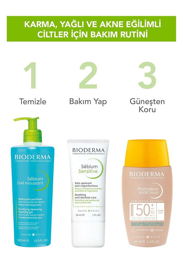 Sebium Sensitive Karma, Yağlı ve Akne Eğilimli Ciltler Yatıştırıcı Nemlendirici Bakım Kremi 30 ml - 3