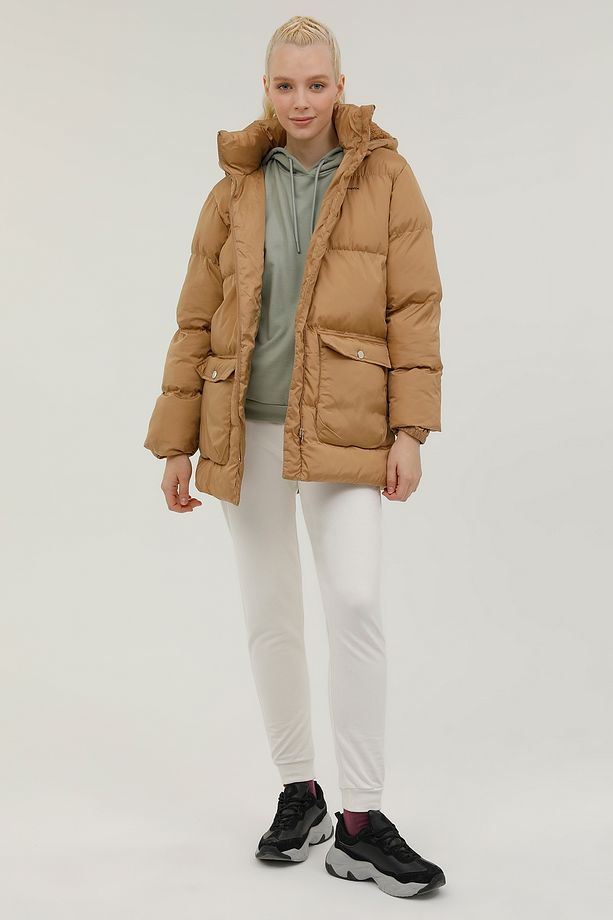 W-bella Coat 2pr Camel Kadın Uzun Kaban - 7