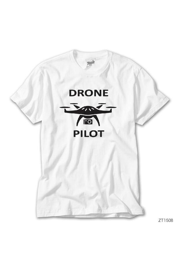 تي شيرت بدون طيار طيار 2 أبيض - 1
