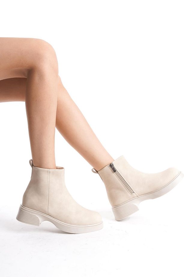 Kadın Mini Bootie Hafif Taban Tam Kalıp Günlük Kışlık Bot Ayakkabı - 1