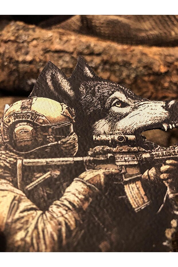 Wolf Soldier Patch/Peç/Arma (9 x 8,5cm) - 2