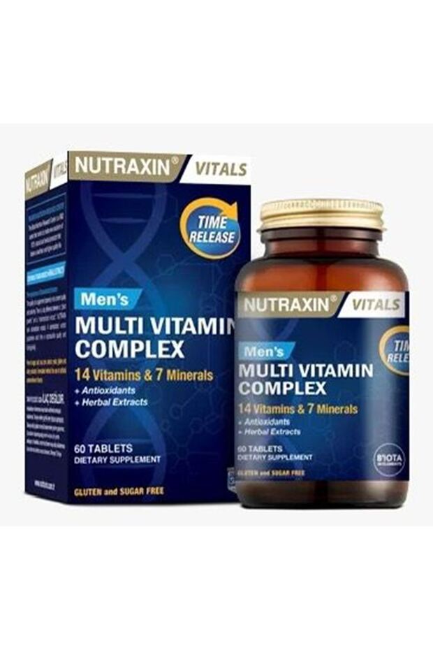 Men's Complex Supplement with Multi Vitamins and Minerals 60 Tablets