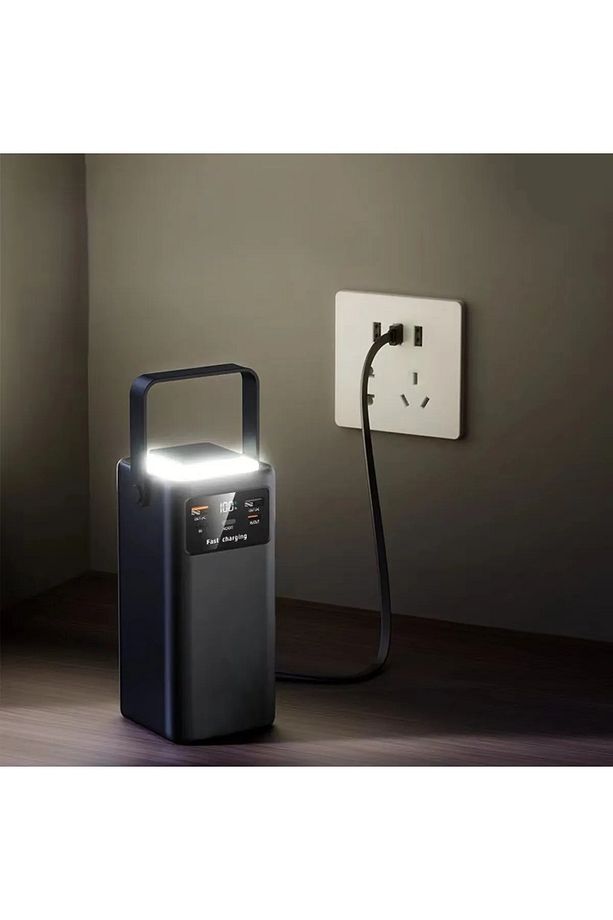50.000 mah 22.5w 2xUSB 2xType-C Çıkış Hızlı Şarj Çoklu Kablolu Powerbank Kamp Işık Fener Güç Bankası - 4