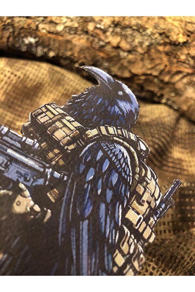 Tactical Raven Patch/Peç/Arma (9,2 x 8cm) - 2