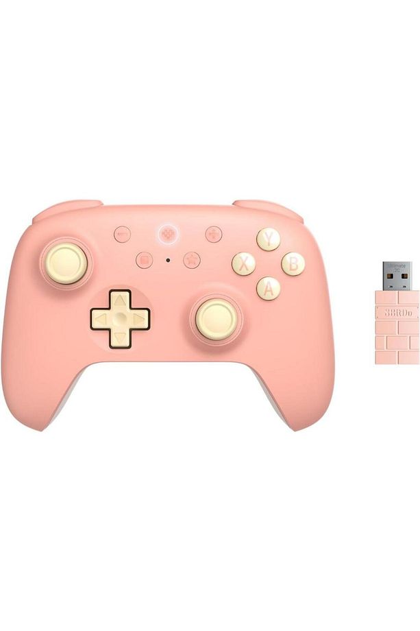 Ultimate 2C Kablosuz 2.4G Oyun Kolu PC Android Hall Effect Joystick Peach Turuncu - 1