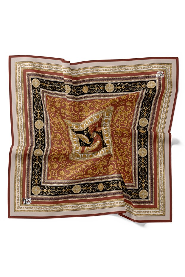 Ethnic Pattern Sparkling Crystal Scarf - 1