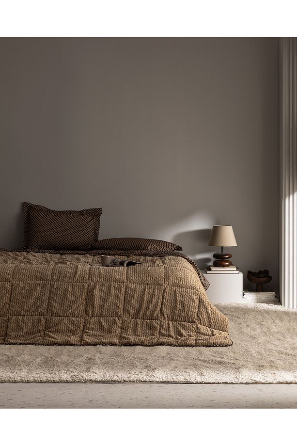 Vincent Tek Kişilik Wellsoft Comforter Set - Bej - 1