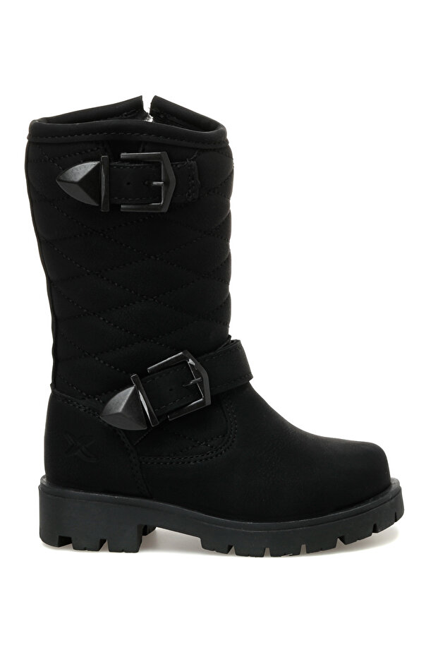 Girl's Non-Slip Sole Black Boots
