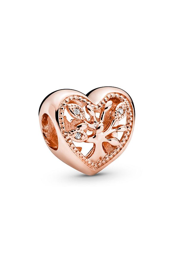 Kafes Işi Aile Ağacı Kalp Charm - 3