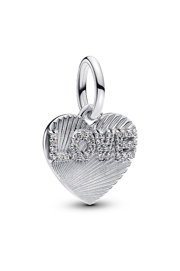 İşleme Yapılabilir Kalp Etiket Sallantılı Charm - 1