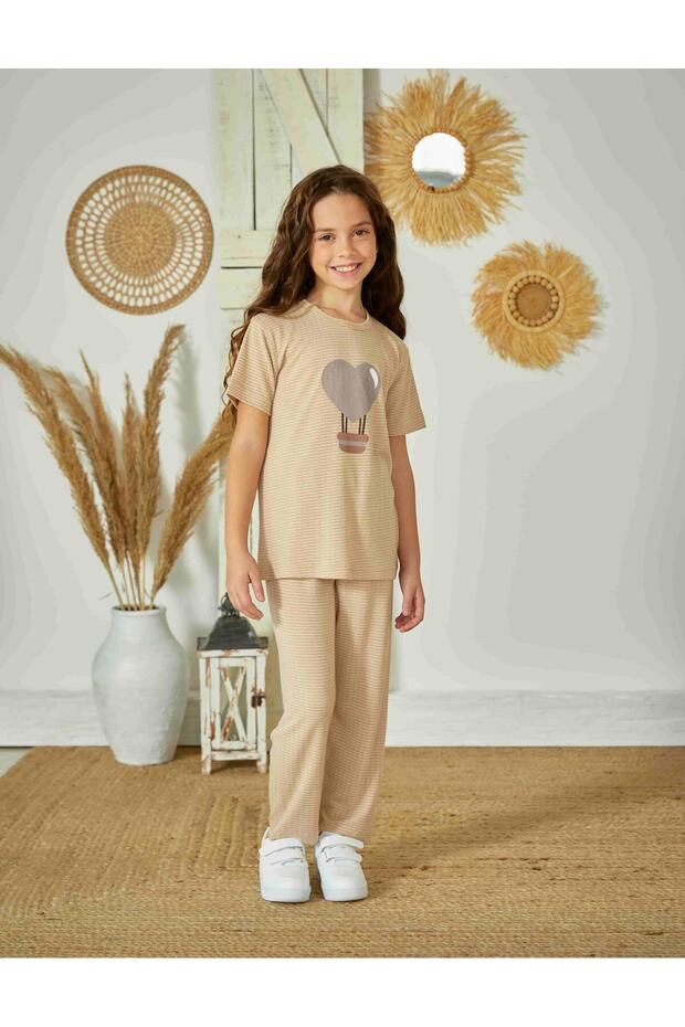 Devojčički bež pidžama set - 829 - 2