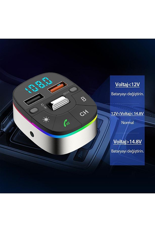 Bluetooth USB3.0 Dijital FM Transmitter - 6